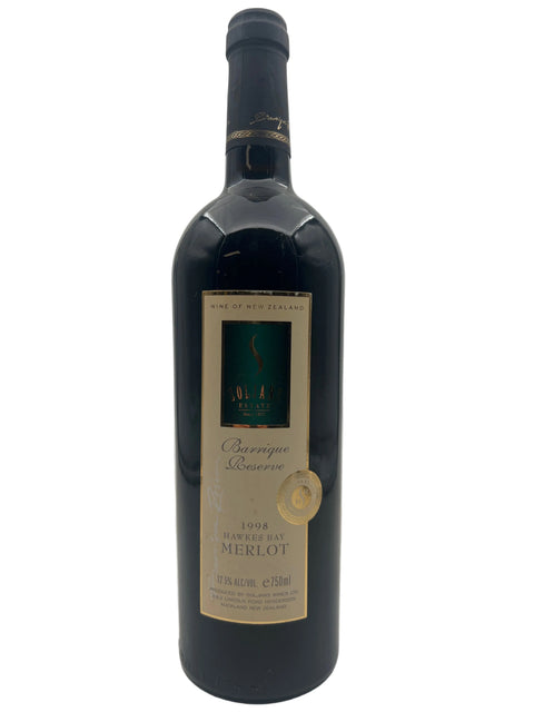 Merlot Barrique Reserve Soljans Estate 1998