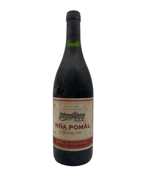 Rioja Viña Pomal 1997 dålig etikett