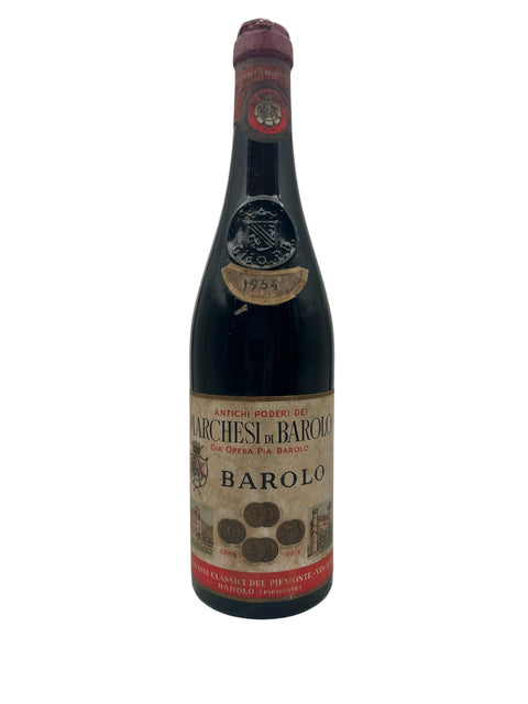 Flaska Barolo rött vin från 1954 av Marchesi di Barolo