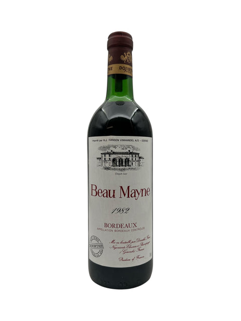 Flaska Beau Mayne 1982 rött vin från Bordeaux