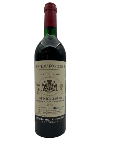 Chateau Fonroque Saint Émilion Grand Cru Classé vinflaska 1989