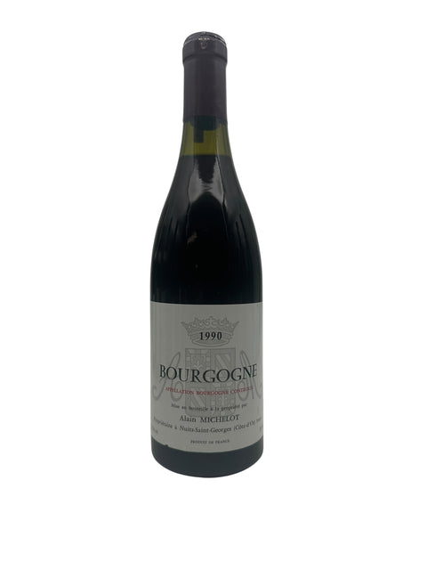 Flaska Bourgogne rött vin från 1990 av Alain Michelot