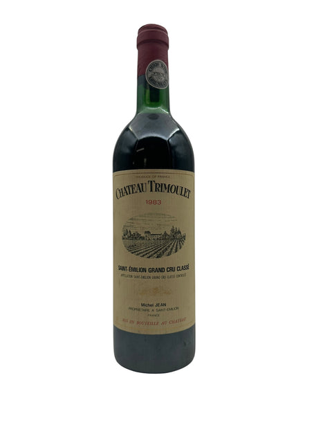 Flaska Chateau Trimoulet rött vin från 1983