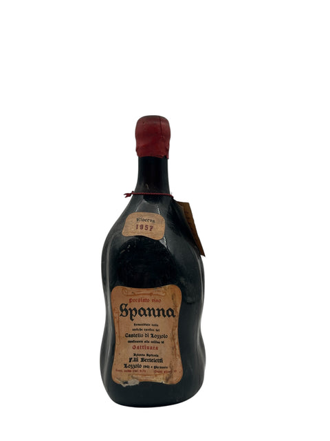 Flaska Spanna Castello di Lozzolo 1957 med originaletikett