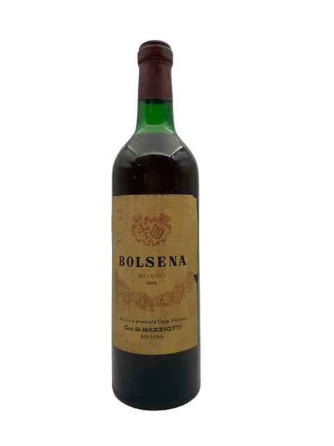 Flaska Bolsena Rosso 1958 från Mazziotti