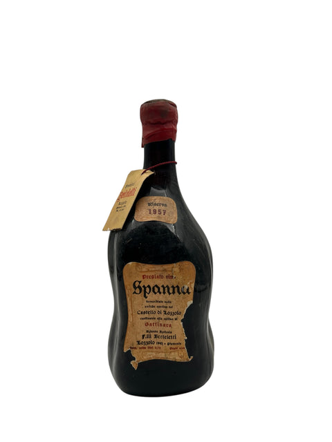 Flaska Spanna Castello di Lozzolo 1957 med etikett