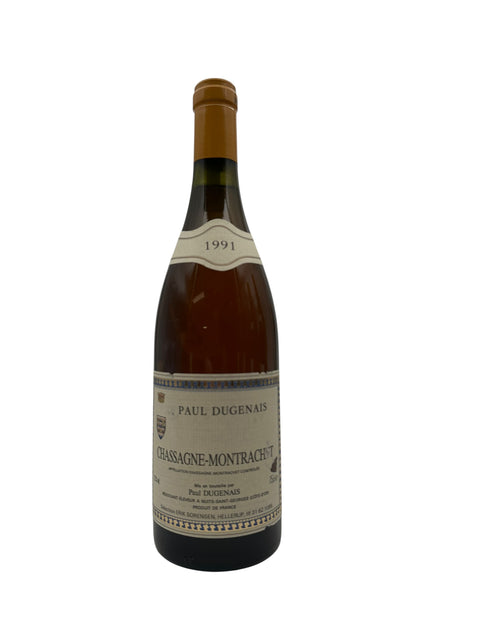 Flaska Chassagne-Montrachet Paul Dugnais 1991 vitt vin