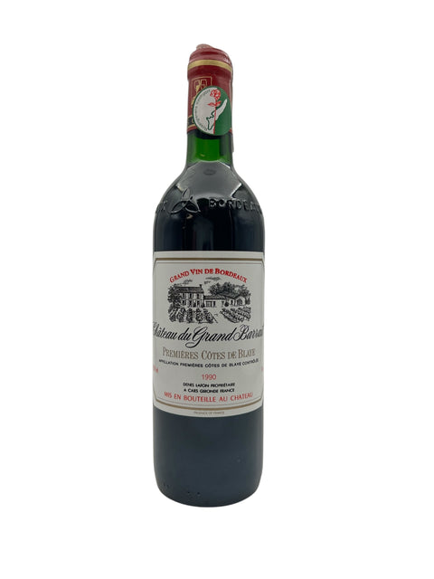 Flaska Château du Grand Barrail rött vin från 1990