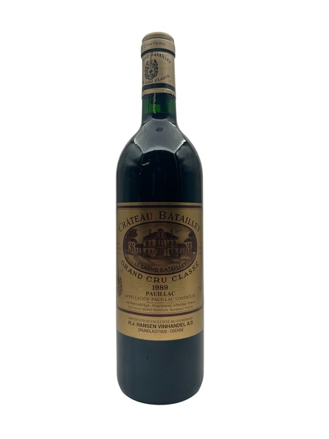 Flaska Château Batailley 1989 Pauillac rött vin