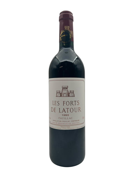 Flaska Les Forts de Latour rött vin 1993 från Pauillac