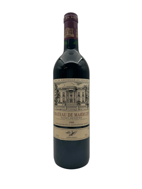 Flaska Chateau de Marbuzet rött vin från 1989