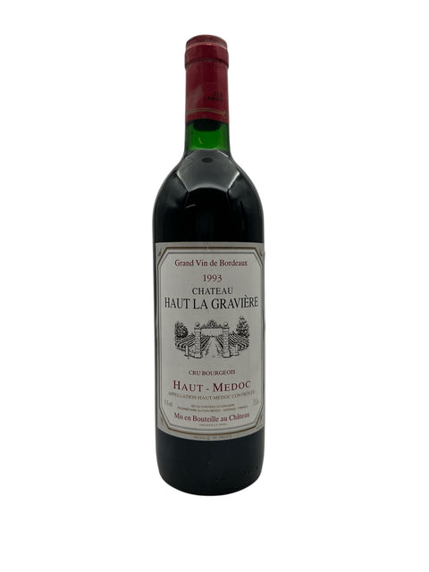 Flaska Chateau Haut La Graviere 1993 rött vin