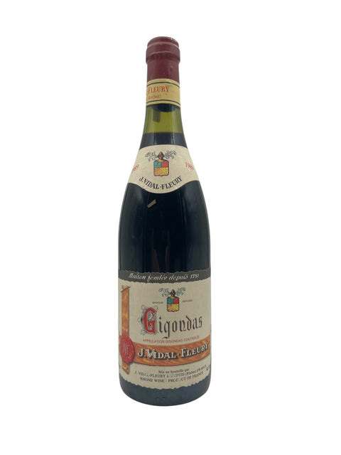 Flaska Gigondas Vidal-Fleury rött vin från 1989