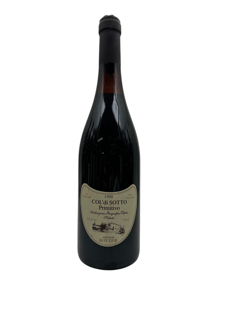 Flaska Col di Sotto Primitivo från Giovanni Botter årgång 1998
