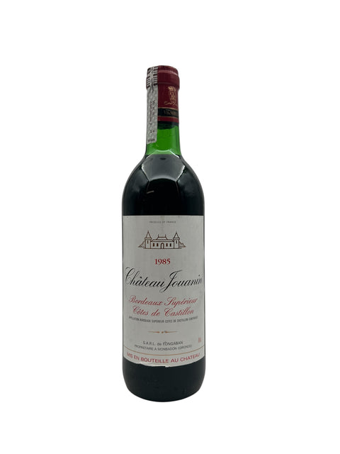 Château Jouanin 1985 flaska rött vin från Côtes de Castillon