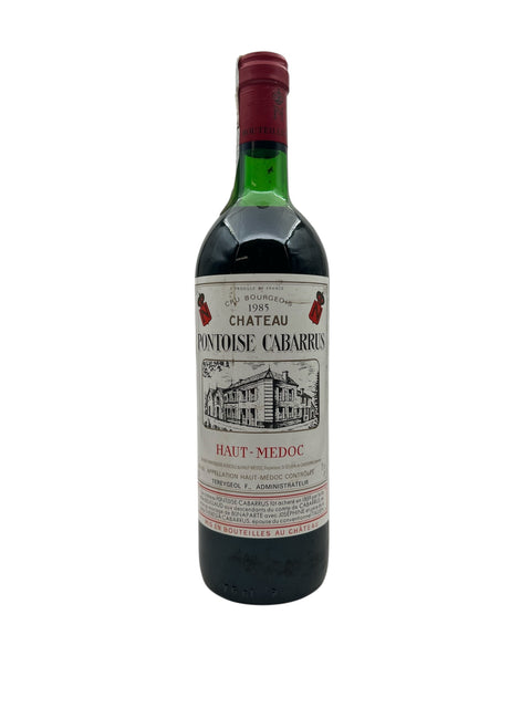 Flaska Pontoise Cabarrus Château 1985 rött vin från Haut-Médoc