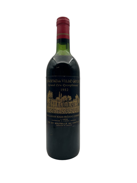 Flaska Château de Villegeorge rött vin från 1982