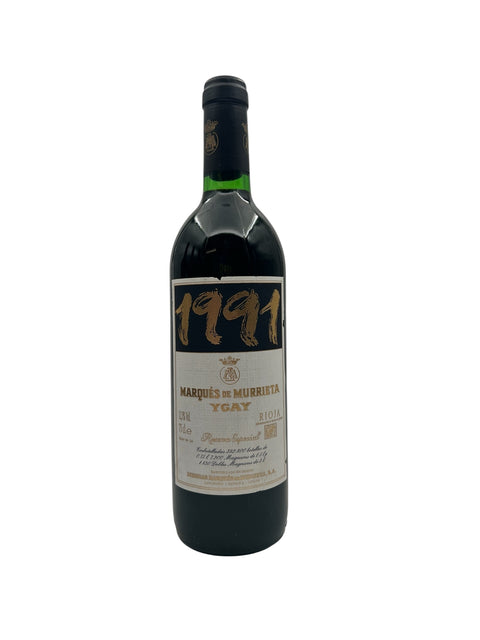 Ygay Marqués de Murrieta 1991 rödvinsflaska
