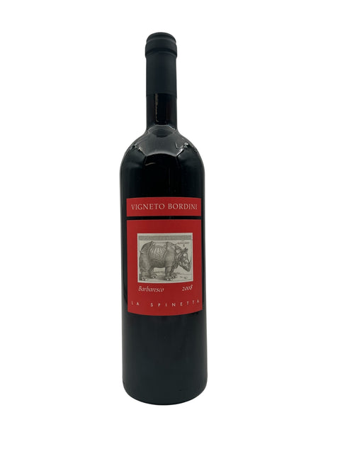 Vinburk av Barbaresco La Spinetta 2008 med röd etikett