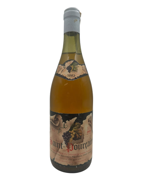 Saint-Pourçain 1983 vitt vin med detaljerad etikett