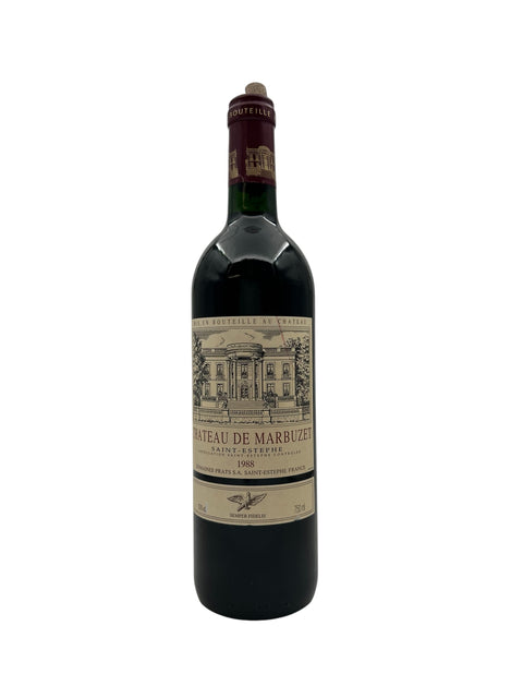 Flaska Chateau de Marbuzet rött vin från 1988