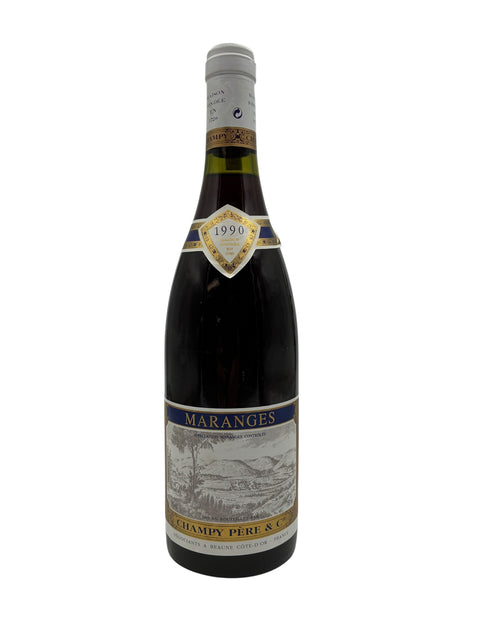 Flaska Maranges Champy Père & Cie 1990 rött vin
