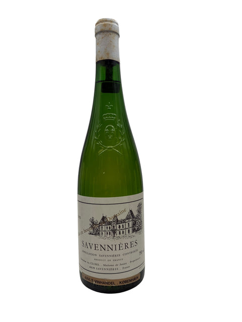 Flaska Savennières Closel vitt vin från 1990
