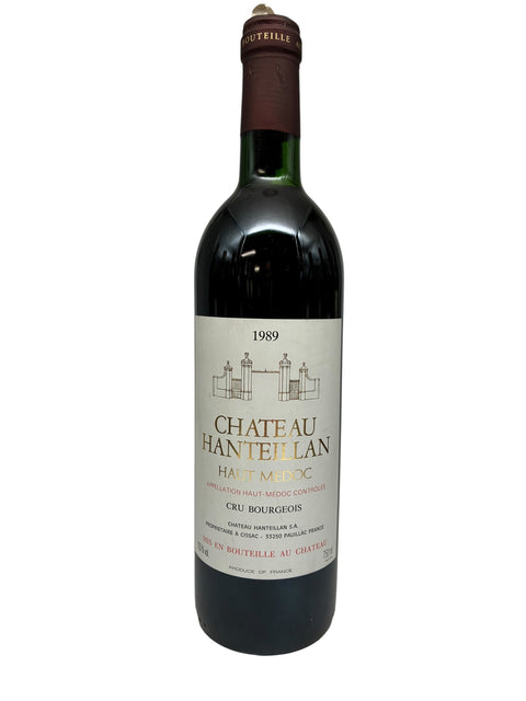 Flaska Chateau Hanteillan 1989 från Haut-Médoc