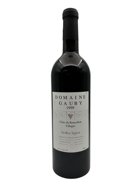 Flaska Domaine Gauby 1999 Côtes du Roussillon Vieilles Vignes rött vin
