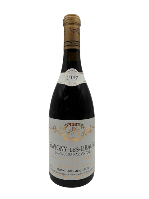 Flaska Savigny les Beaune Mongeart Mugneret 1997 rött vin