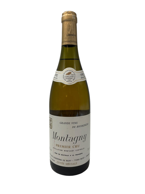 Flaska Montagny Premier Cru vitt vin från Vignerons de Buxy