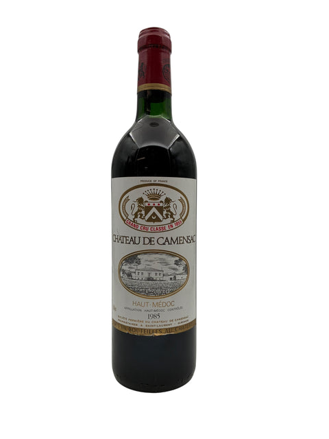 Flaska Chateau de Camensac rött vin 1985 från Haut-Médoc