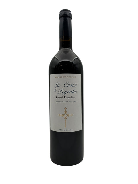 Flaska rött vin La Croix de Peyrolie Gérard Depardieu 2004