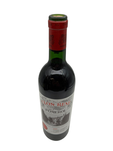 Flaska Clos Rene Pomerol rött vin 1991