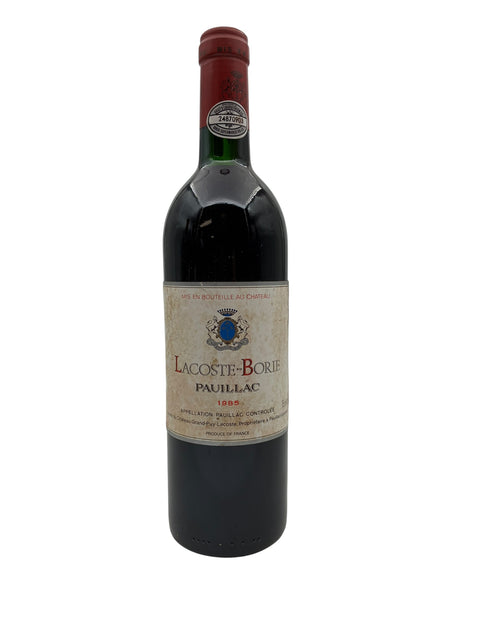 Flaska Lacoste-Borie 1985 rött vin från Pauillac
