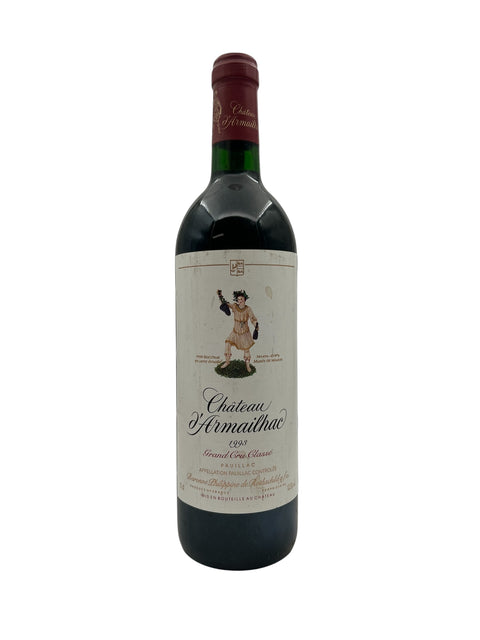 Flaska Château d'Armailhac rött vin 1998
