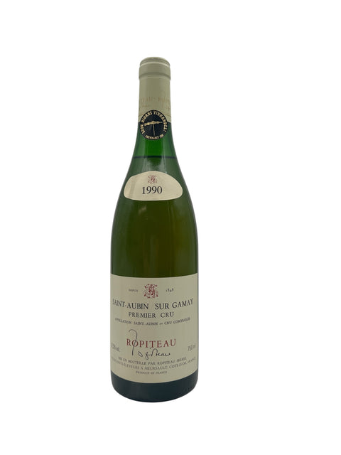 Flaska Saint-Aubin Ropiteau 1990 vitt vin