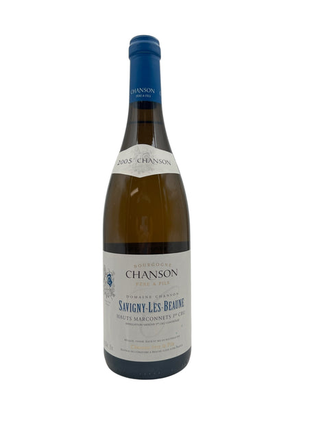Flaska Savigny-Les-Beaune Chanson 2005 vitt vin från Bourgogne