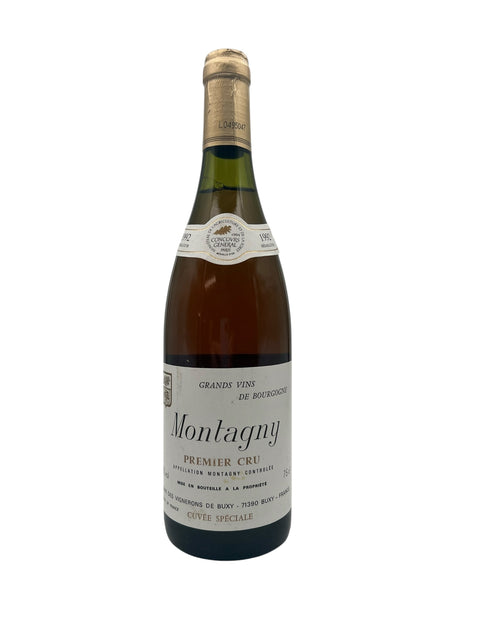Flaska Montagny Premier Cru 1992 från Vignerons de Buxy