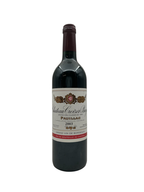 Flaska Chateau Croizet Bages 2003 från Pauillac