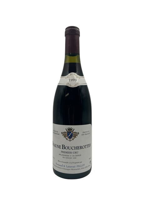 Flaska Beaune Boucherotte rött vin 1999
