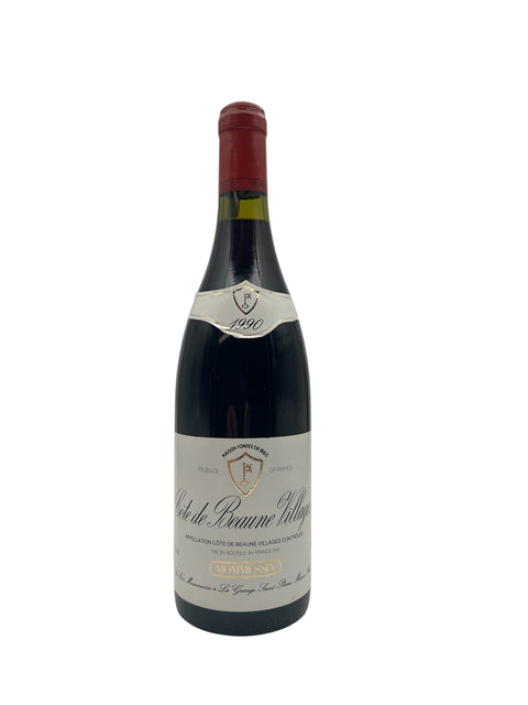 Flaska Côte de Beaune Village 1990 rött vin från Moissenet