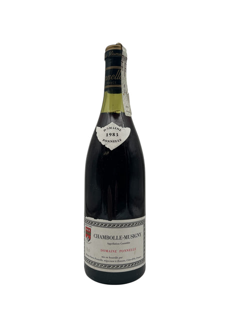 Flaska Chambolle-Musigny Domaine Ponnelle 1983 rött vin