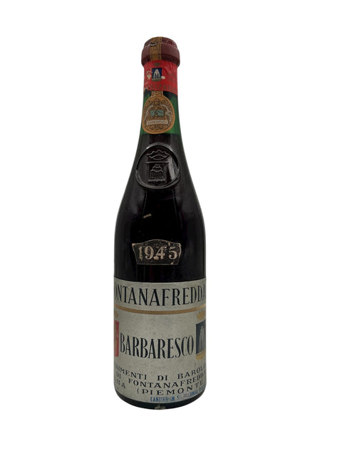 Flaska Barbaresco Fontanafredda årgång 1945