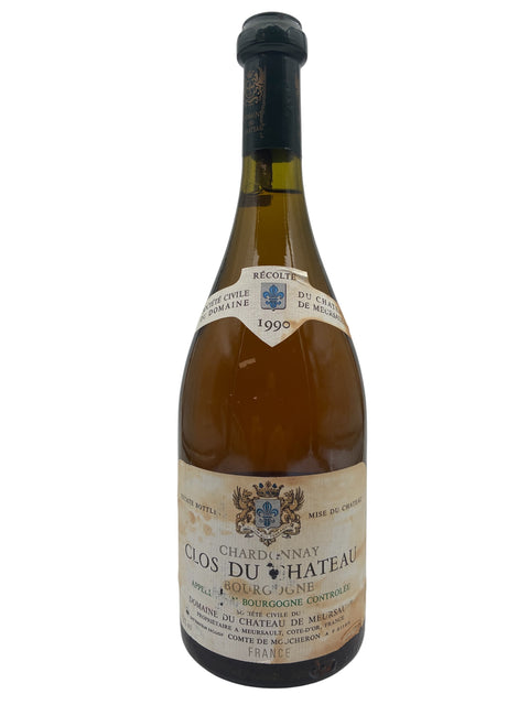Flaska Clos du Château Domaine Du Château De Meursault vitt vin 1990