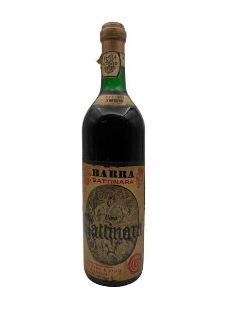 Flaska Gattinara Barra årgång 1958
