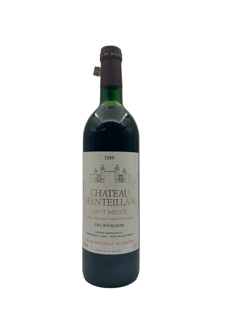 Flaska Chateau Hanteillan rött vin 1989 från Haut-Médoc