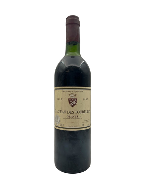 Flaska Chateau des Tourelles Graves rött vin från 1995