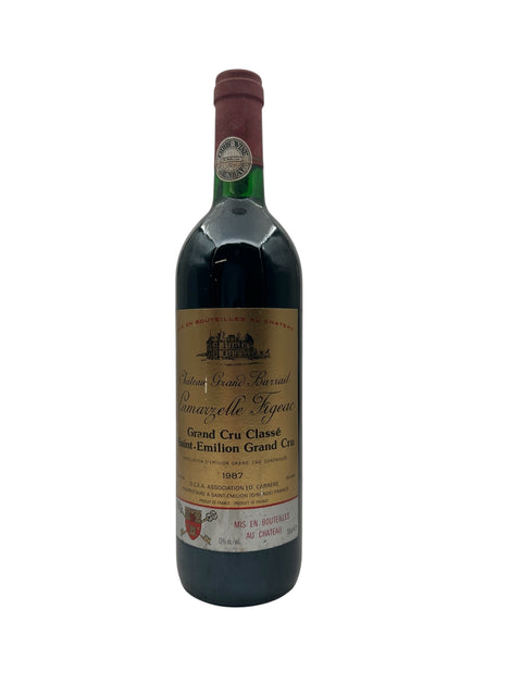 Flaska Saint-Emilion Grand Barrail 1987 rött vin