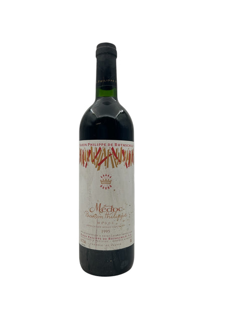 Flaska Médoc Baron Philippe 1995 rött vin